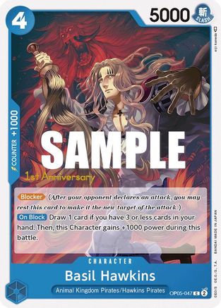 (OP05-047) Basil Hawkins - Awakening of the New Era: 1st Anniversary Tournament Cards Normal
