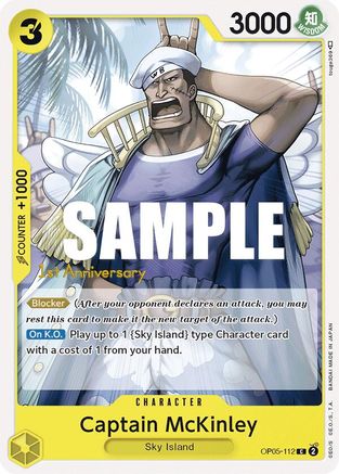 (OP05-112) Captain McKinley - Awakening of the New Era: 1st Anniversary Tournament Cards Normal
