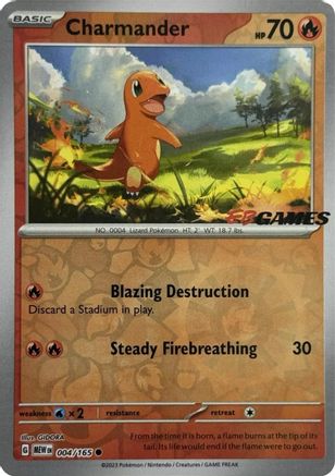 Charmander (EBGames Exclusive) (4/165) - Miscellaneous Cards & Products Reverse Holofoil - Promo
