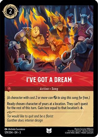 (129/204)  I've Got a Dream - Into the Inklands  Cold Foil
