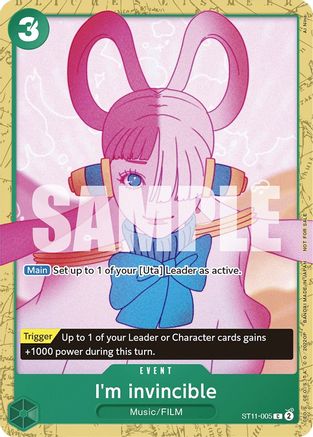 (ST11-005) I'm invincible (Starter Deck 11: Uta Deck Battle) - One Piece Promotion Cards Normal