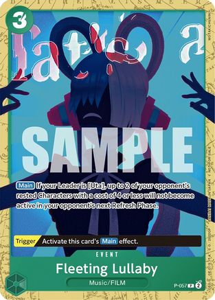 (P-057) Fleeting Lullaby (Starter Deck 11: Uta Deck Battle) - One Piece Promotion Cards Normal