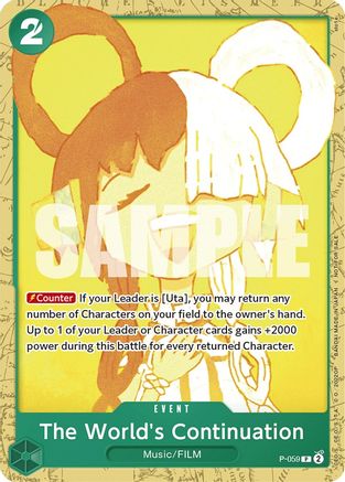 (P-059) The World's Continuation (Starter Deck 11: Uta Deck Battle) - One Piece Promotion Cards Normal