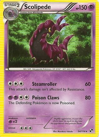 Scolipede (Cracked Ice Holo) (54/114) - Blister Exclusives Holofoil - Holo Rare