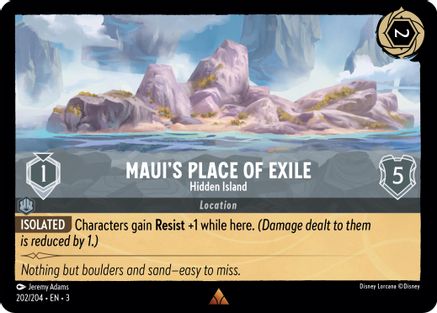 (202/204)  Maui's Place of Exile - Hidden Island - Into the Inklands  Cold Foil