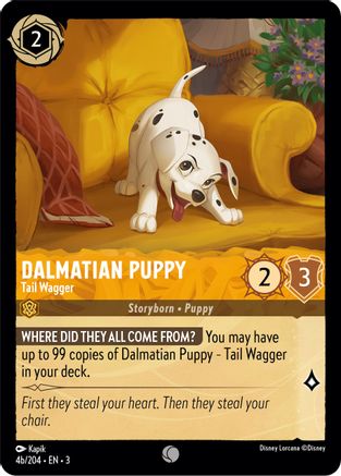 (04b/204)  Dalmatian Puppy - Tail Wagger (4b/204) - Into the Inklands  Normal