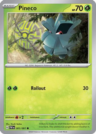 Pineco 1 - SV Paldean Fates Reverse Holofoil