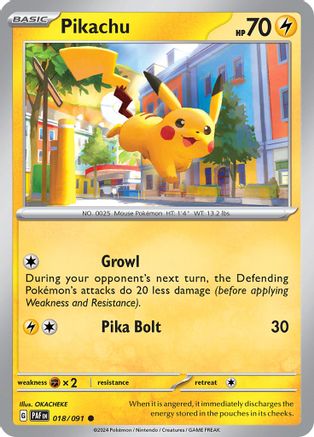 Pikachu 18 - SV Paldean Fates Reverse Holofoil