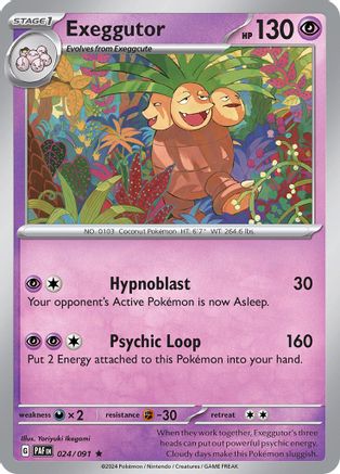 Exeggutor 024/091 - SV Paldean Fates Reverse Holofoil - Rare