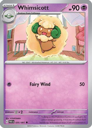 Whimsicott (35/091) - SV Paldean Fates Reverse Holofoil - Uncommon
