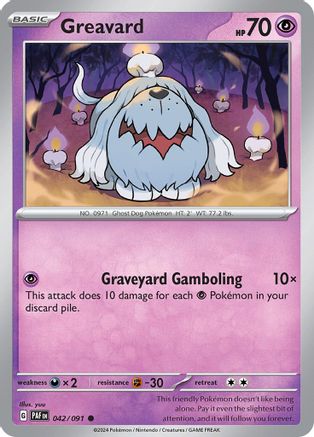 Greavard (42/091) - SV Paldean Fates  - Common