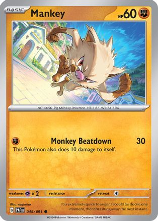 Mankey (45/091) - SV Paldean Fates  - Common