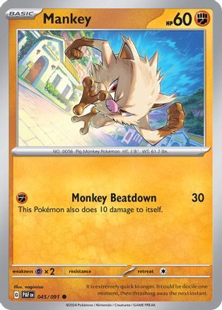 Mankey 45 - SV Paldean Fates Reverse Holofoil