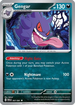 Gengar - 057/091 - SV Paldean Fates Normal