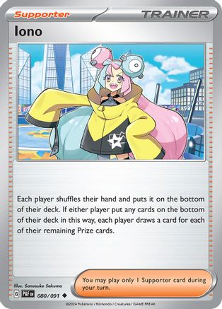 Iono (80/091) - SV Paldean Fates  - Uncommon