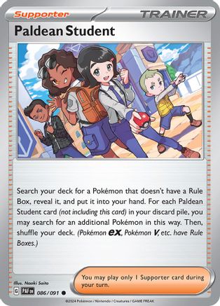 Paldean Student (86/091) - SV Paldean Fates Reverse Holofoil - Common