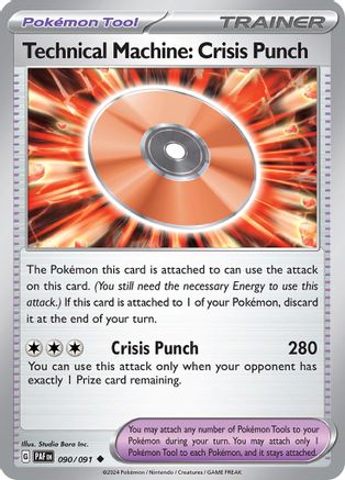 Technical Machine: Crisis Punch (90/091) - SV Paldean Fates  - Uncommon