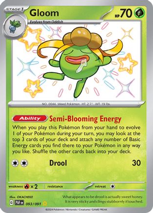 Gloom (93/091) - SV Paldean Fates Holofoil - Shiny Rare
