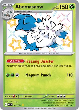 Abomasnow (101/091) - SV Paldean Fates Holofoil - Shiny Rare