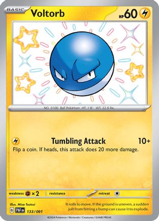 Voltorb (133/091) - SV Paldean Fates Holofoil - Shiny Rare