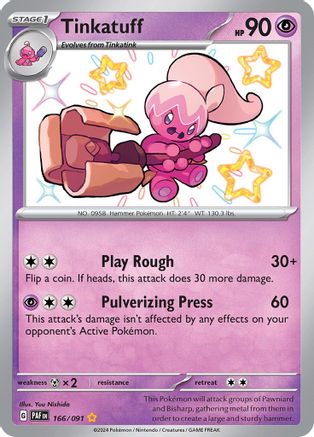 Tinkatuff (166/091) - SV Paldean Fates Holofoil - Shiny Rare
