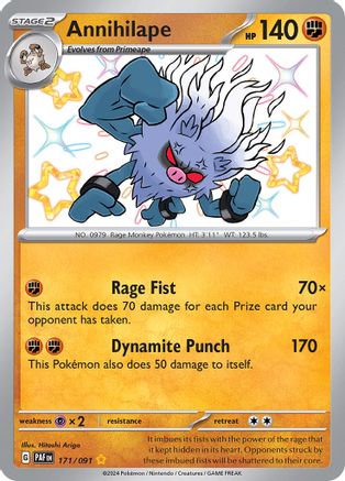 Annihilape (171/091) - SV Paldean Fates Holofoil - Shiny Rare