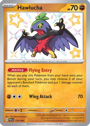 Hawlucha (175/091) - SV Paldean Fates Holofoil - Shiny Rare