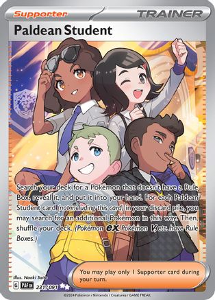 Paldean Student (231/091) - SV Paldean Fates Holofoil - Ultra Rare