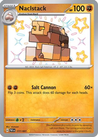 Naclstack (177/091) - SV Paldean Fates Holofoil - Shiny Rare