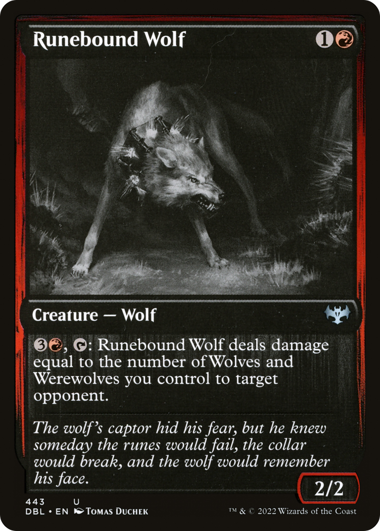 Runebound Wolf (DBL-443) - Innistrad: Double Feature Foil