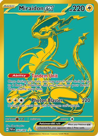 Miraidon ex (243/091) - SV Paldean Fates Holofoil - Hyper Rare