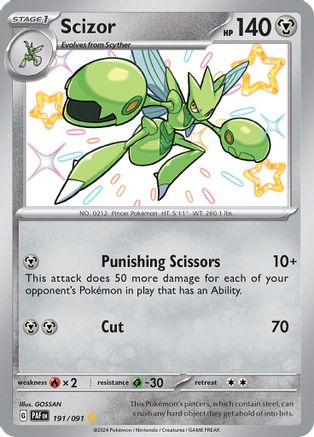 Scizor 191 - SV Paldean Fates Holofoil