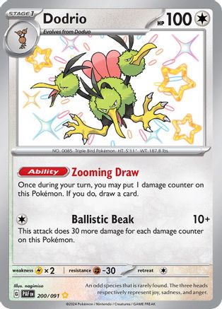 Dodrio - 200/091 - SV Paldean Fates Holofoil