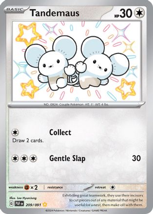 Tandemaus (209/091) - SV Paldean Fates Holofoil - Shiny Rare