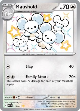 Maushold (210/091) - SV Paldean Fates Holofoil - Shiny Rare