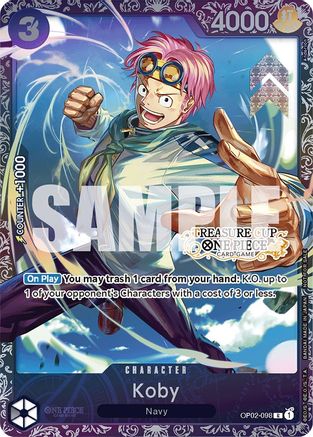 (OP02-098) Koby (Treasure Cup) - One Piece Promotion Cards Foil