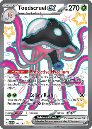 Toedscruel ex (213/091) - SV Paldean Fates Holofoil - Shiny Ultra Rare