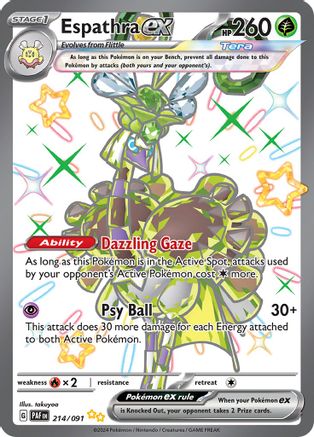 Espathra ex 214/091 214 - SV Paldean Fates Holofoil