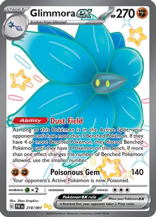Glimmora ex (218/091) - SV Paldean Fates Holofoil - Shiny Ultra Rare