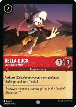 (106/204)  Della Duck - Unstoppable Mom - Into the Inklands  Cold Foil