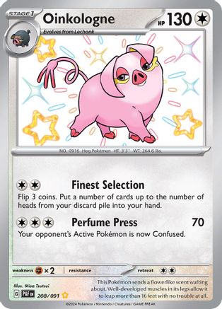 Oinkologne (208/091) - SV Paldean Fates Holofoil - Shiny Rare