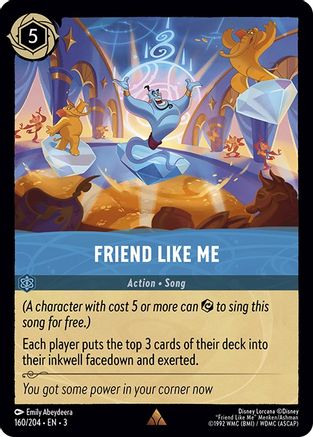 (160/204)  Friend Like Me - Into the Inklands  Cold Foil