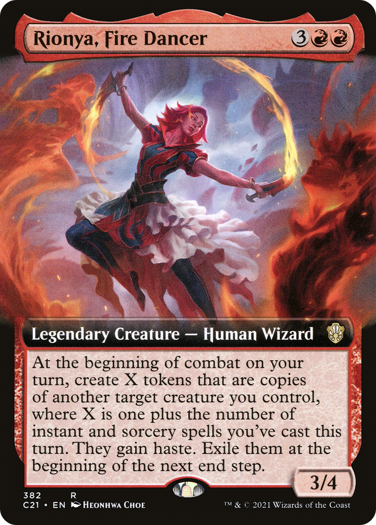 Rionya, Fire Dancer (C21-382) - Commander 2021: (Extended Art)