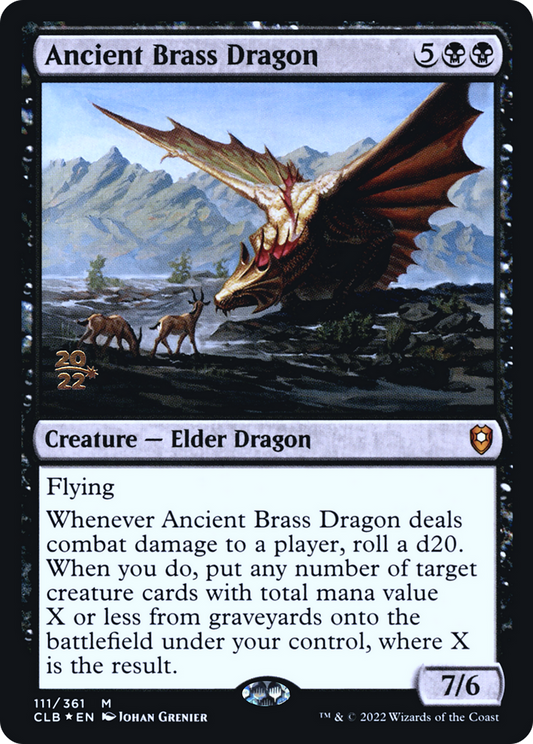 Ancient Brass Dragon (PRE-111S) - Battle for Baldur's Gate Promos (Prerelease) Foil