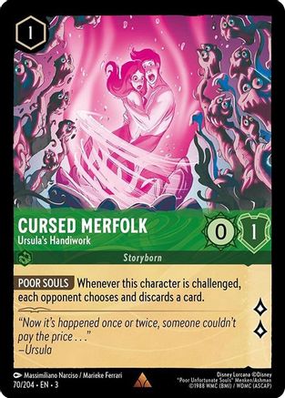 Cursed Merfolk - Ursula's Handiwork (70/204) - Into the Inklands Cold Foil