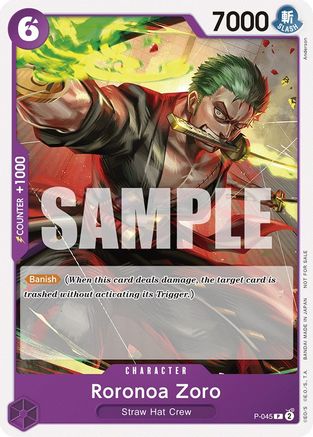 (P-045) Roronoa Zoro (OP-06 Pre-Release Tournament) [Participant] - One Piece Promotion Cards Normal