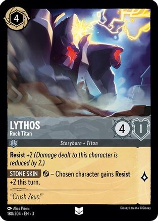 (180/204)  Lythos - Rock Titan - Into the Inklands  Cold Foil