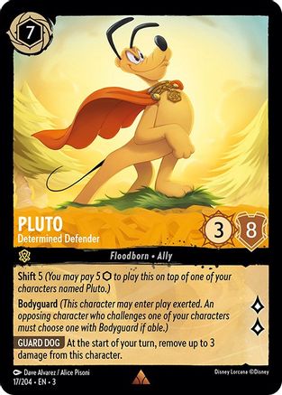 (017/204)  Pluto - Determined Defender - Into the Inklands  Cold Foil