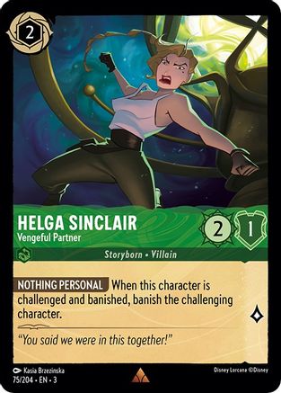 Helga Sinclair - Vengeful Partner (75/204) - Into the Inklands Cold Foil