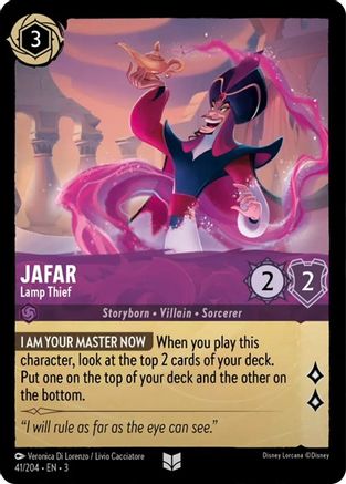 (041/204)  Jafar - Lamp Thief - Into the Inklands  Cold Foil